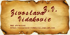Živoslava Vidaković vizit kartica